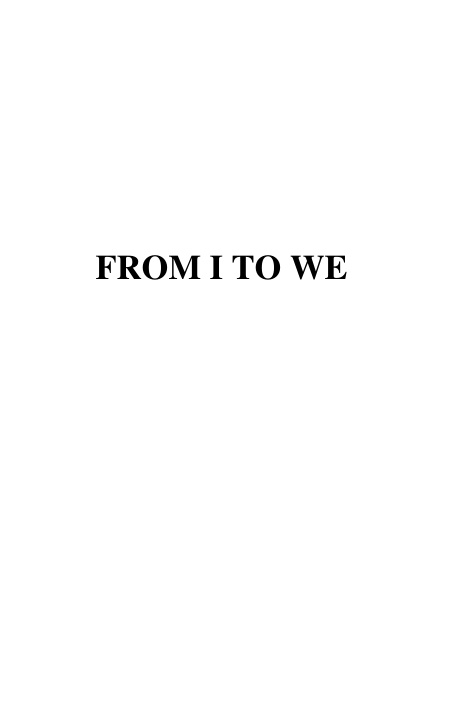 From I to We cover